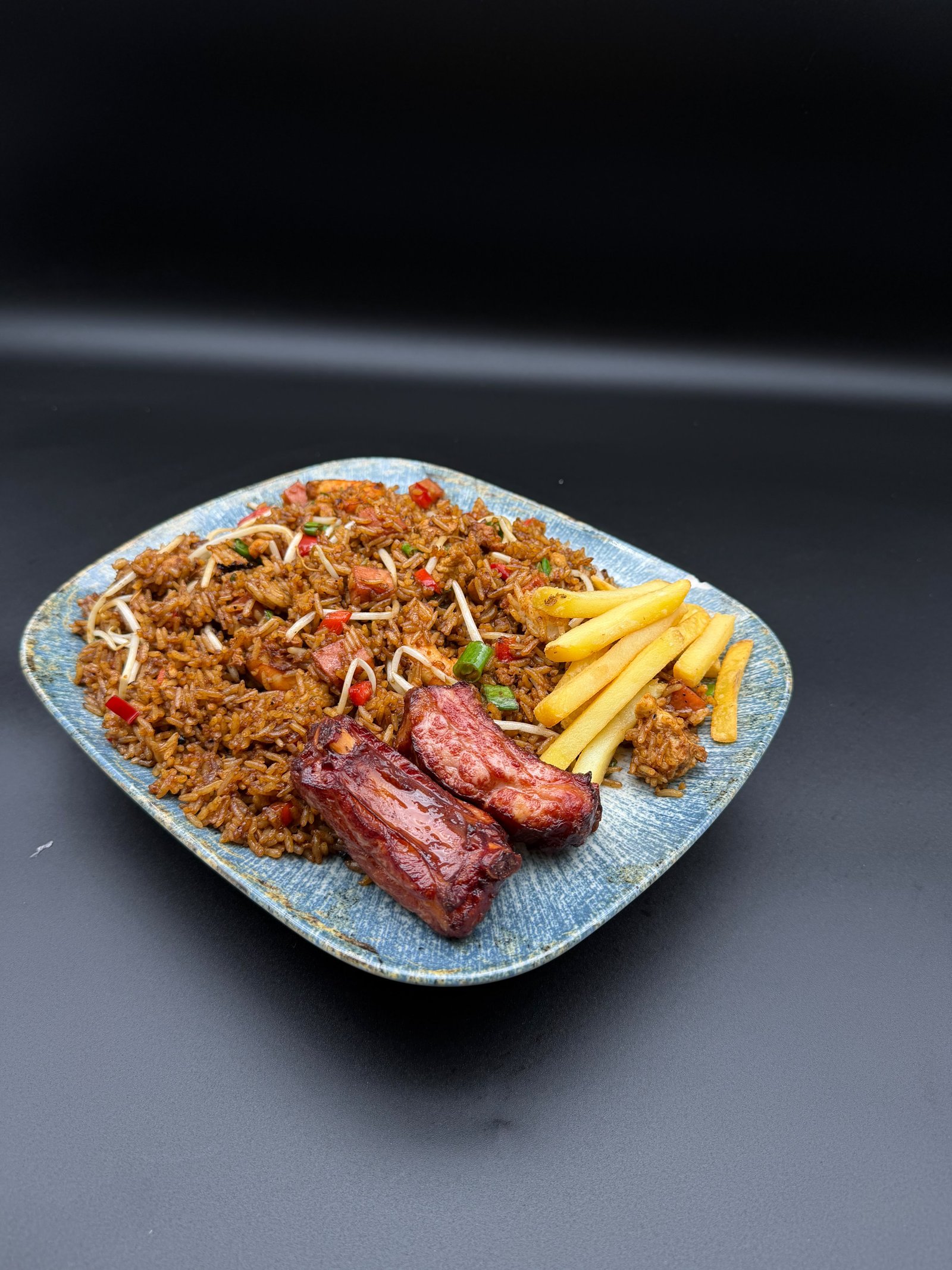 Arroz Chino con costilla ahumada